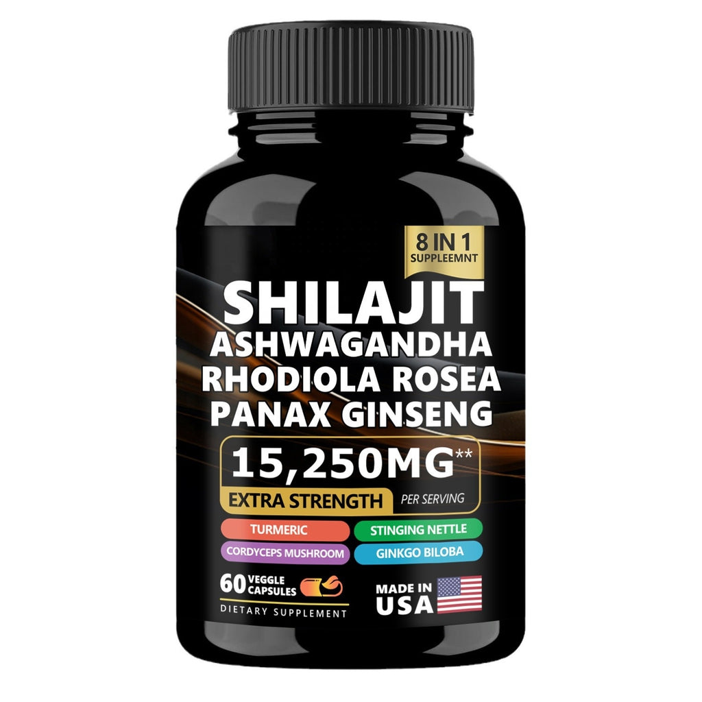 8 in 1 Supplement Shilajit Extract Ashwagandha Extract Ginseng Extract Super Active Capsule